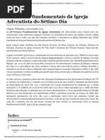 Doutrinas Fundamentais Da Igreja Adventista Do Sétimo Dia – Wikipédia, A Enciclopédia Livre