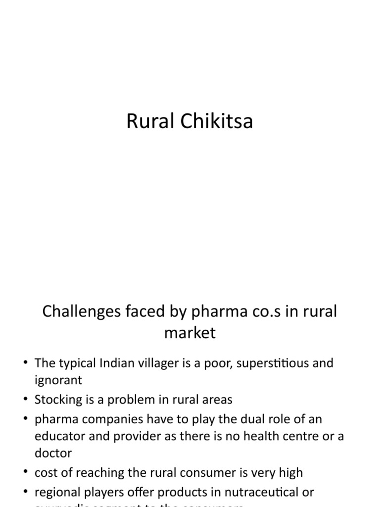 Challenges in Rural Pharma Marketing | PDF