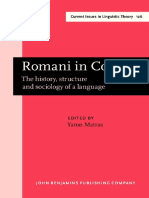 Yaron Matras Ed. Romani in Contact The History, Structure and Sociology of A Language