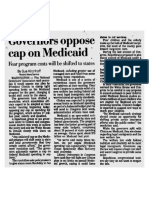 Governors Oppose Cap On Medicaid