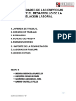 Formalidades de Las Empresas Durante El Desarrollo de La Relacion Laboral