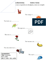 Exercícios de cores em inglês e português