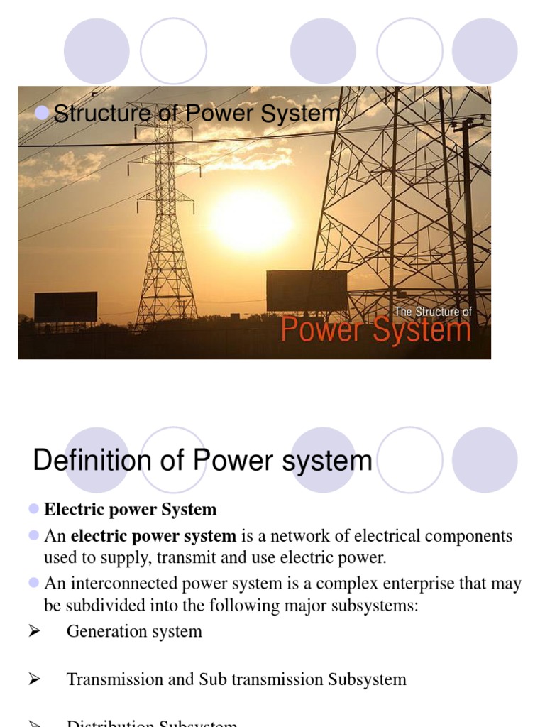 Structure of Power System | Electric Power Distribution | Electric ...