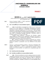 Proiect Decizie Consiliul Unbr Modificare A Deciziei 268 2007 Regulament Cadru Examen Draft PFG 220710 H1137 Website