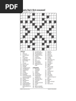 The Star's First Crossword Puzzle