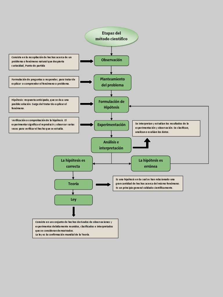 Mapa Conceptual Metodo Cientifico Hipótesis Método