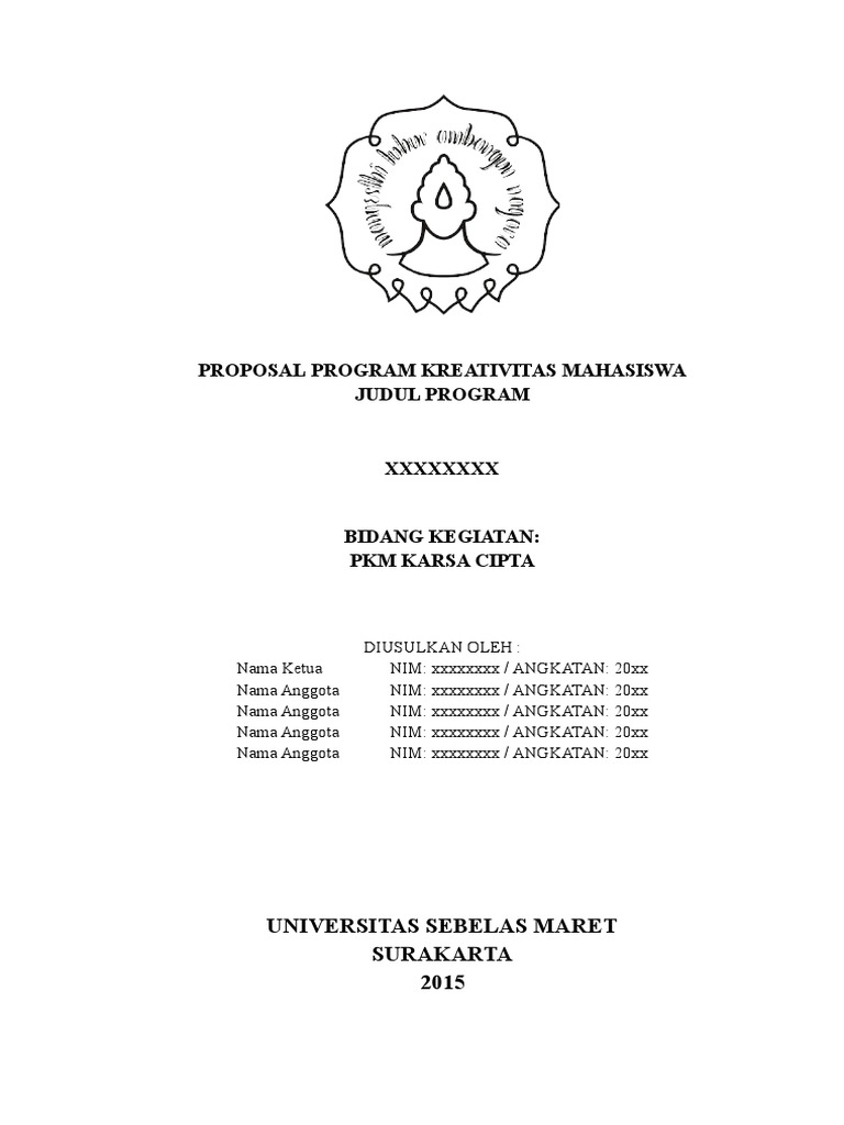 Contoh Proposal PKM Karsa Cipta | PDF