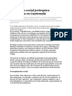 Estructura Social Jerárquica Predomina en Guatemala