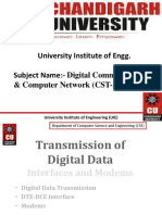 University Institute of Engg. Subject Name:-Digital Communication & Computer Network (CST-303)