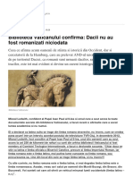 Biblioteca Vaticanului Confirma Dacii Nu Au Fost Romanizati Niciodata