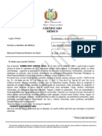 Certificado médico general de salud