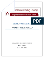 Transportation Lab Manual Particle Size and Specific Gravity Tests