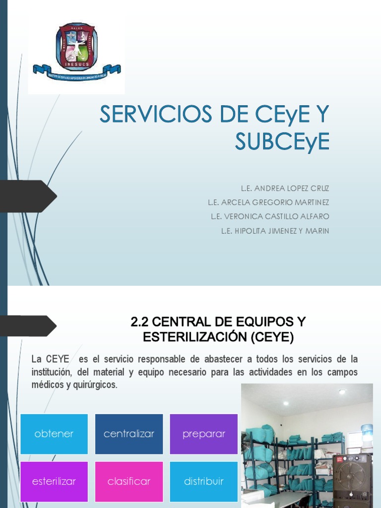 Servicios de CEyE en Enfermería | PDF | Esterilización (Microbiología ...