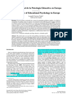 Situación Psicología Educativa en Europa