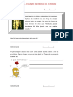 Avaliação de Ciências G9 Ii Unidade