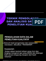 Teknik Pengolahan Dan Analisis Data Penelitian Kualitatif