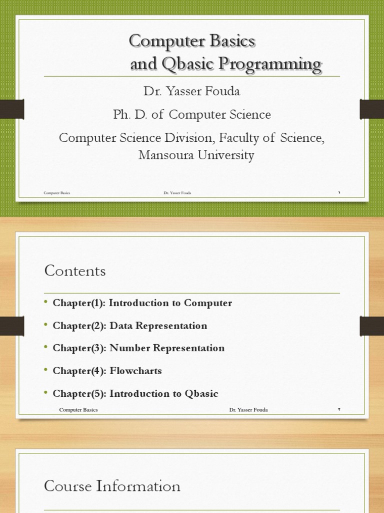 Computer Basics and Q Basic Programming | PDF | Computer Network ...