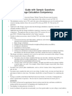 Dosage Calculation Competency Study Guide