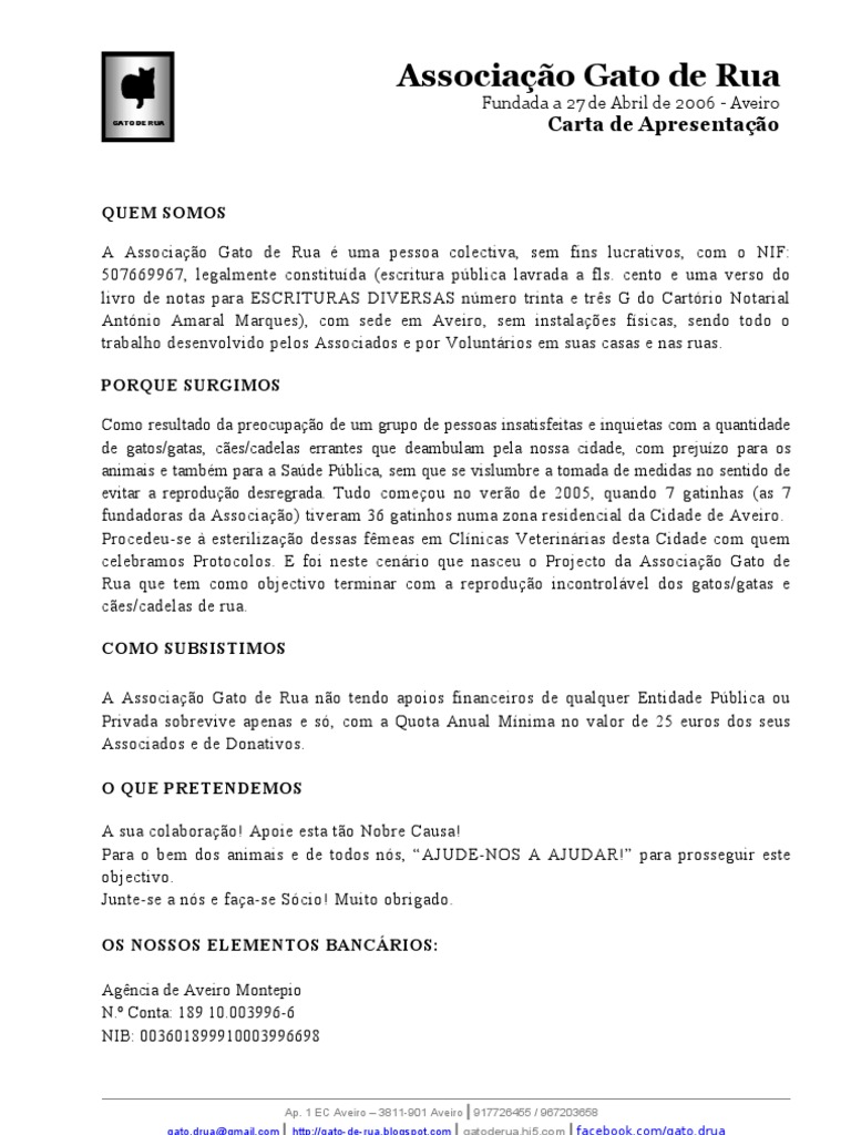 Carta de Apresentação