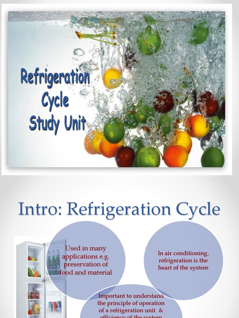 Chapter 1 Refrigeration Cycle PDF Refrigeration Heat