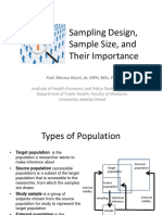 Sampling Design, Sample Size, and Their Importance Prof Bhisma Murti PDF
