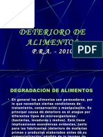 Deterioro alimentos causa pérdida