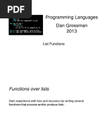 Programming Languages Dan Grossman 2013: List Functions