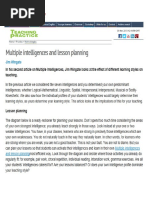 Wingate, J. Multiple Intelligences Part Two ETP 1993. Multiple Intelligences Part 2 1993