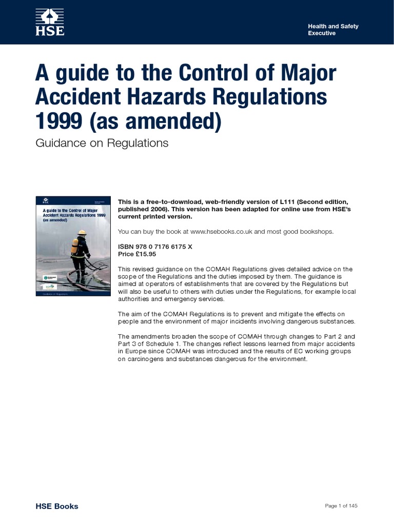 A Guide To The COMAH | PDF | Controlled Substances Act | Emergency ...
