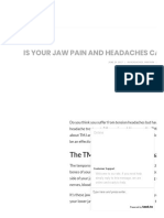 Is Your Jaw Pain and Headaches Caused by TMJ or TMD Disorder