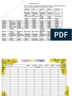 Plantilla de Horario