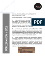 Manual de Instalacion, Uso y Mantenimi Ento de Porcelanatos en Pisos y Paredes Interiores[1] Copy