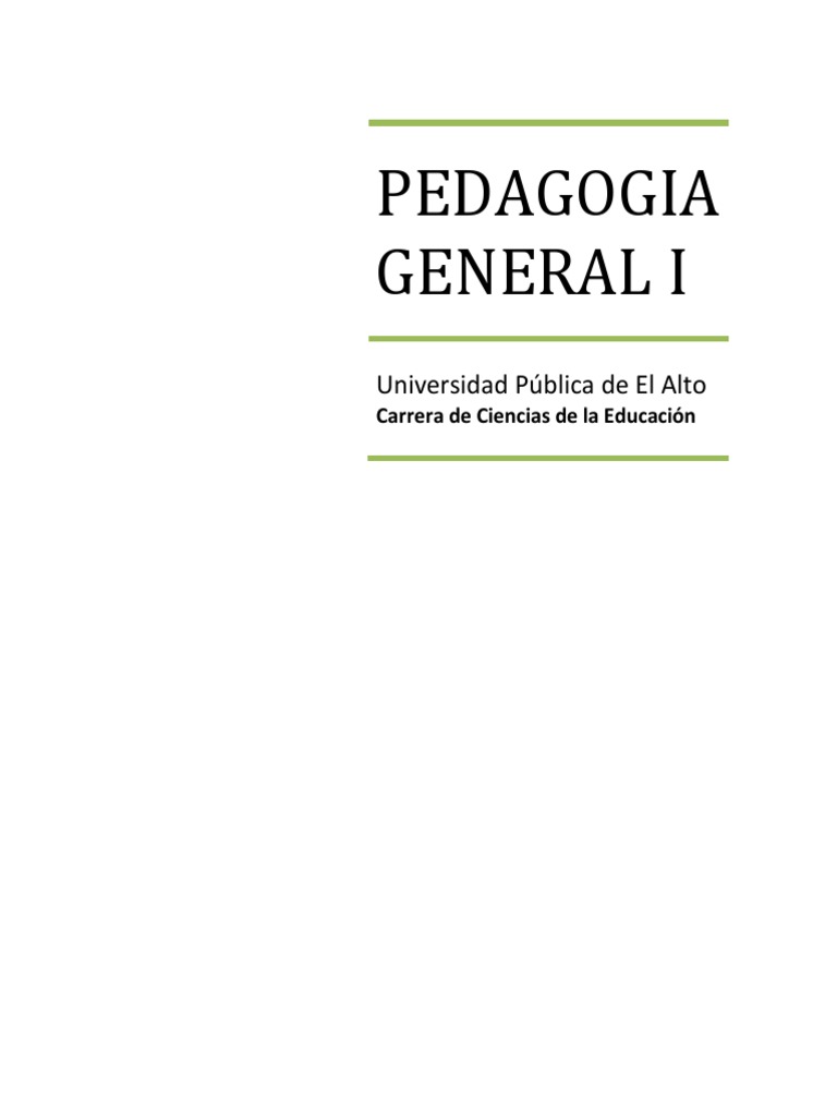 Introducción a la Pedagogía General | PDF | Science | Pedagogía