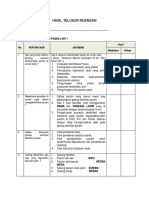 Form Cheklist Telusur Ruangan