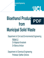 Bioethanol Production From Municipal Solid Waste