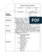 SPO Anestesi Regional (EPIDURAL)