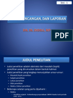 Judul, Rancangan, Dan Laporan