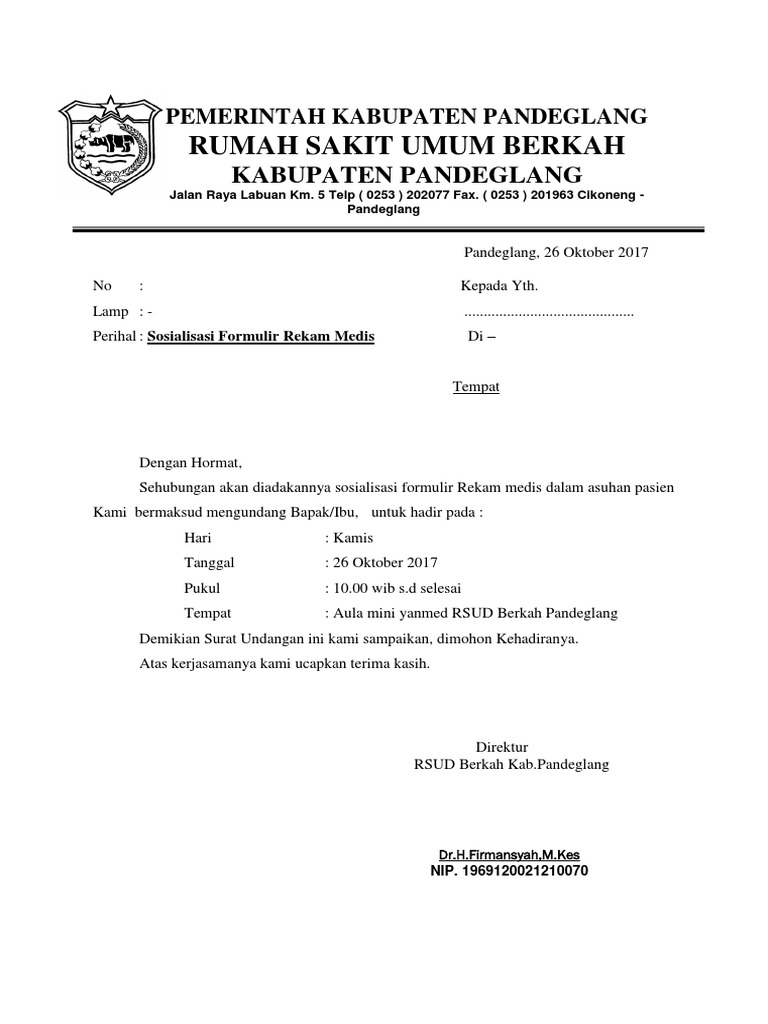 5000 Contoh Surat Undangan Rapat Internal Perusahaan Gratis