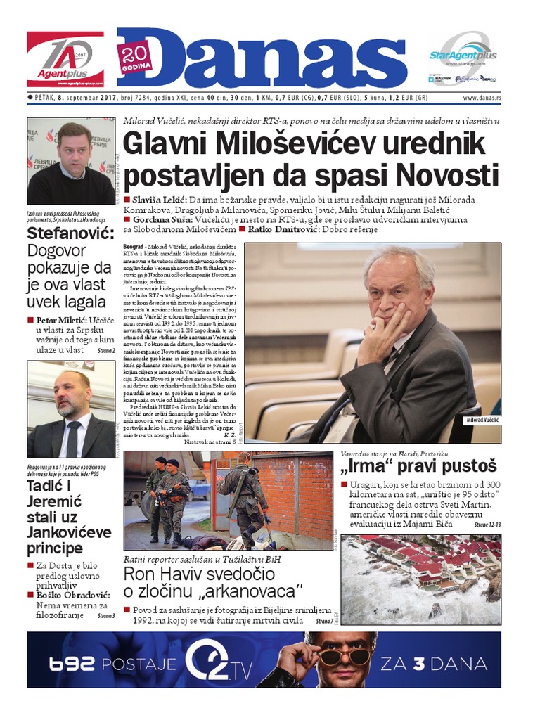 Danas-08-09-2017 Web | PDF