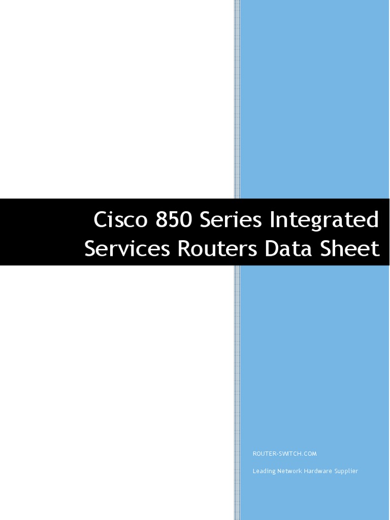 Cisco 850 Series Integrated Services Routers Data Sheet | PDF | Virtual ...