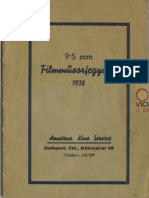 Amateur Kino Service Műsorjegyzéke 1938