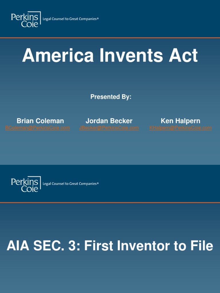America Invents Act Overview | PDF | Patent Application | Glossary Of ...