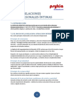 Relaciones íntimas y factores clave para su inicio, consolidación y disolución