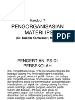 7. Pengorganisasian Materi IPS