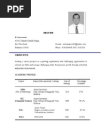 Mba Resume
