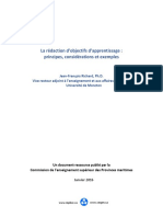 La Rédaction Dobjectifs Dapprentissage Principes Considérations Et Exemples JF Richard FR