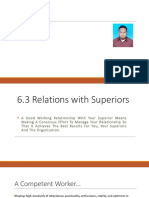 Chapter 6.3 Relations With Superior