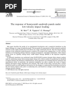 The response of honeycombsandwich panels under low-velocity impact loading