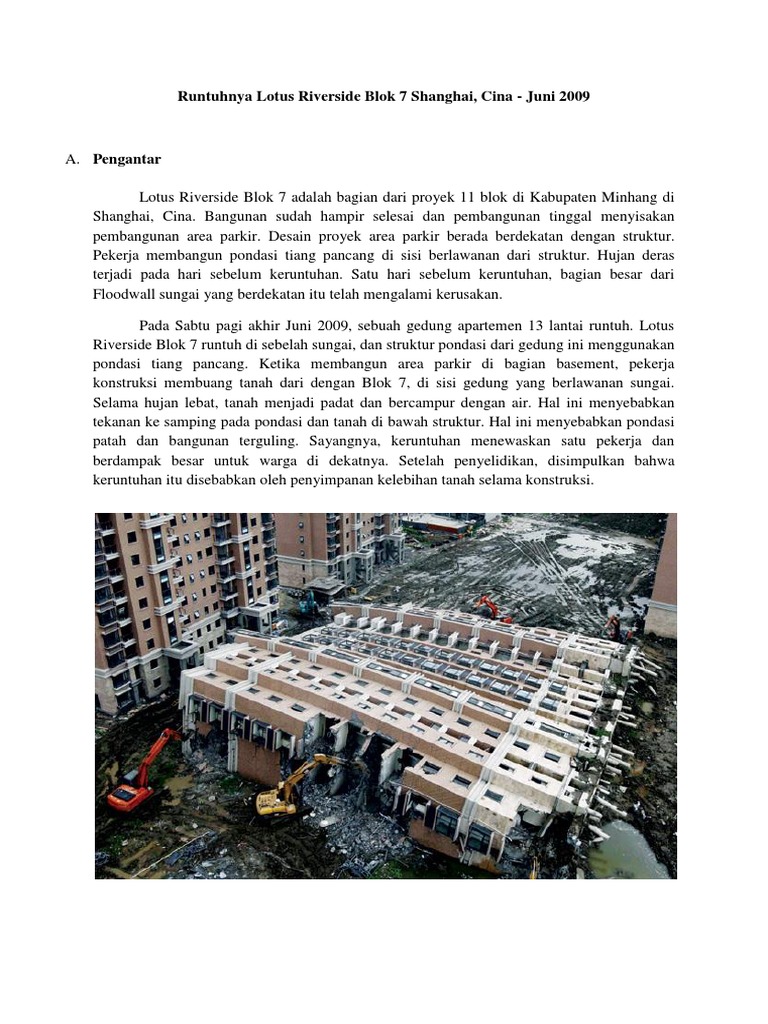 Keruntuhan Lotus Riverside Blok 7 | PDF