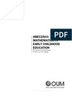 HBEC2503 Mathematics in Early Childhood Edu